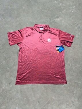 Columbia PFG Alabama Crimson Tide Polo Shirt Mens Size L Red NWT